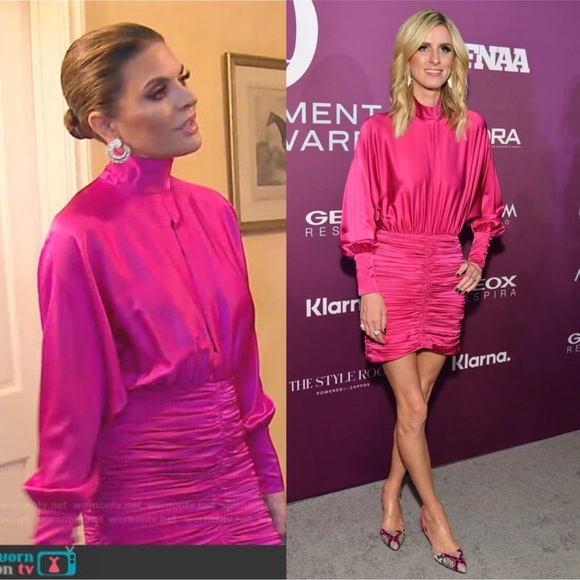 RETROFETE Silk Barbara Mini Dress in Orchid Pink size XS NEW $695 - Picture 7 of 16